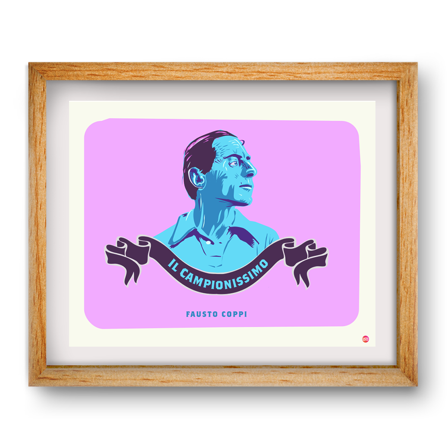 Il Campionissimo. Fausto Coppi.  Fine Art Print