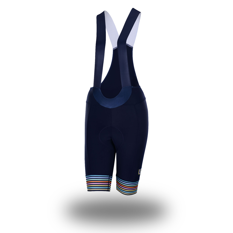 Women's Multistripe  Bib Short